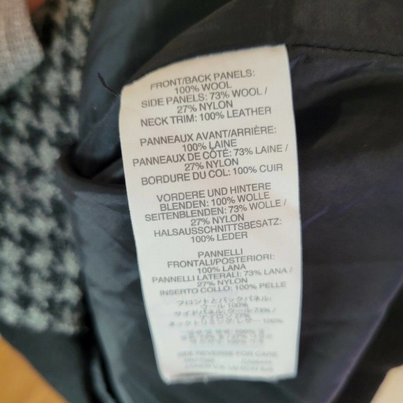 J Crew Wool Black And Gray Houndstooth Career Dress Size 6 Exposed Zipper - Picture 5 of 8